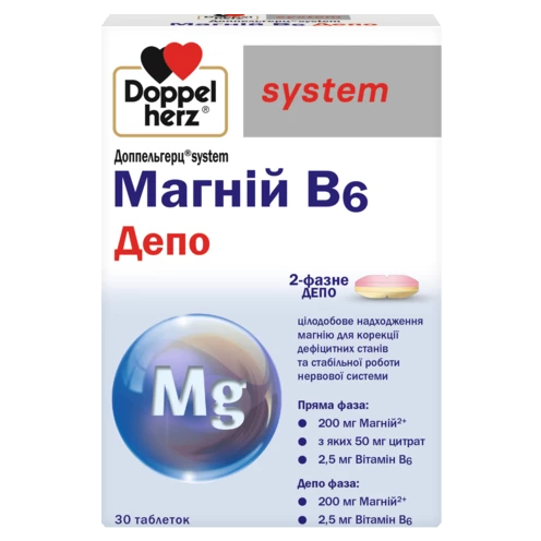 Доппельгерц System Магній B6 ДЕПО Вид спереду