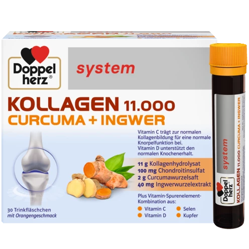 Доппельгерц System Колаген 11.000 Куркума+Імбир Вид спереду